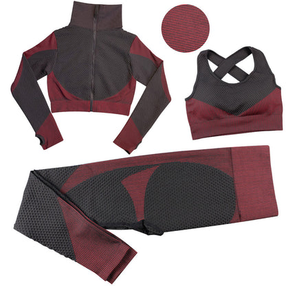 Sexy Body Buidling Sporting 3pcs Suits for Women