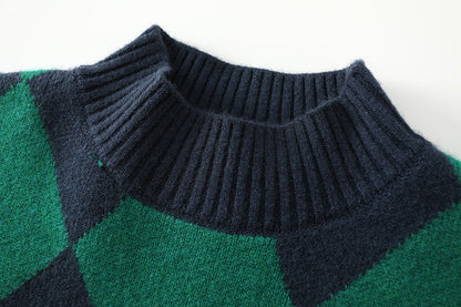 Vintage High Neck Pullover Sweaters for Women