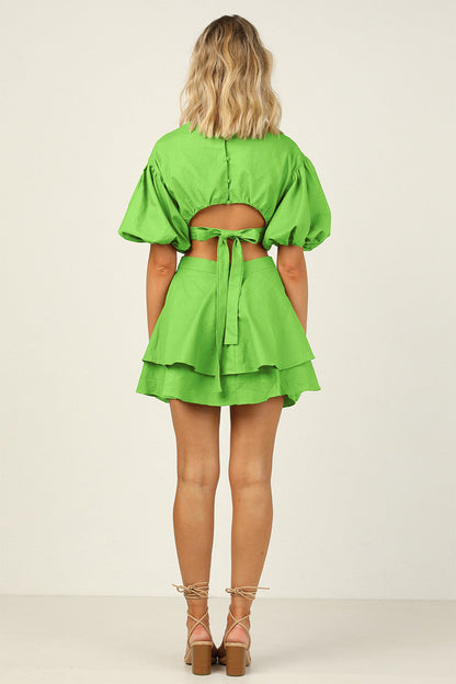 Sexy Summer Puff Sleeves A Line Women Dresses