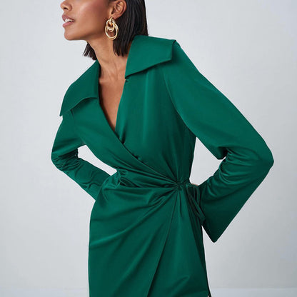 Green French Style Long Dresses for Women