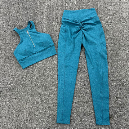 Sexy Drawstring Elastic Sports Yoga Suits for Women