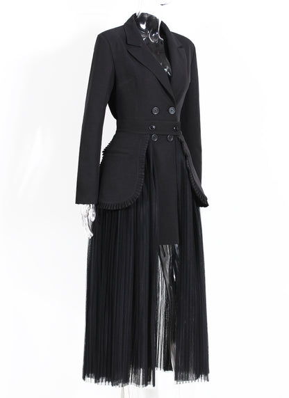 Black Blazer Overcoat and Designed Tulle Skirts