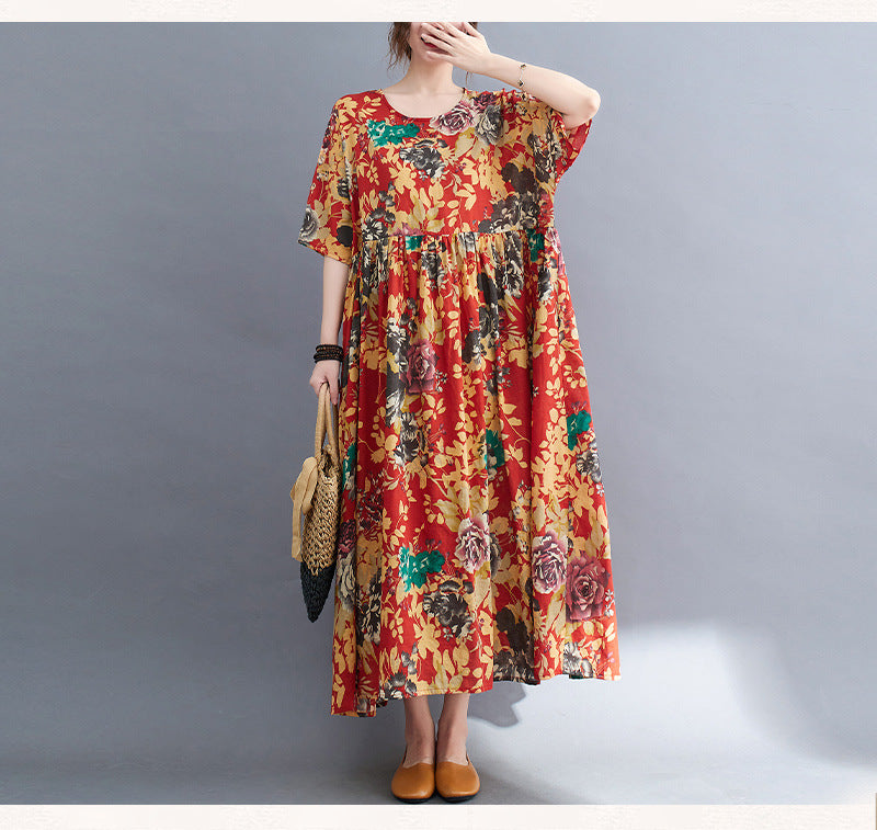 Vintage Linen Summer Long Dresses