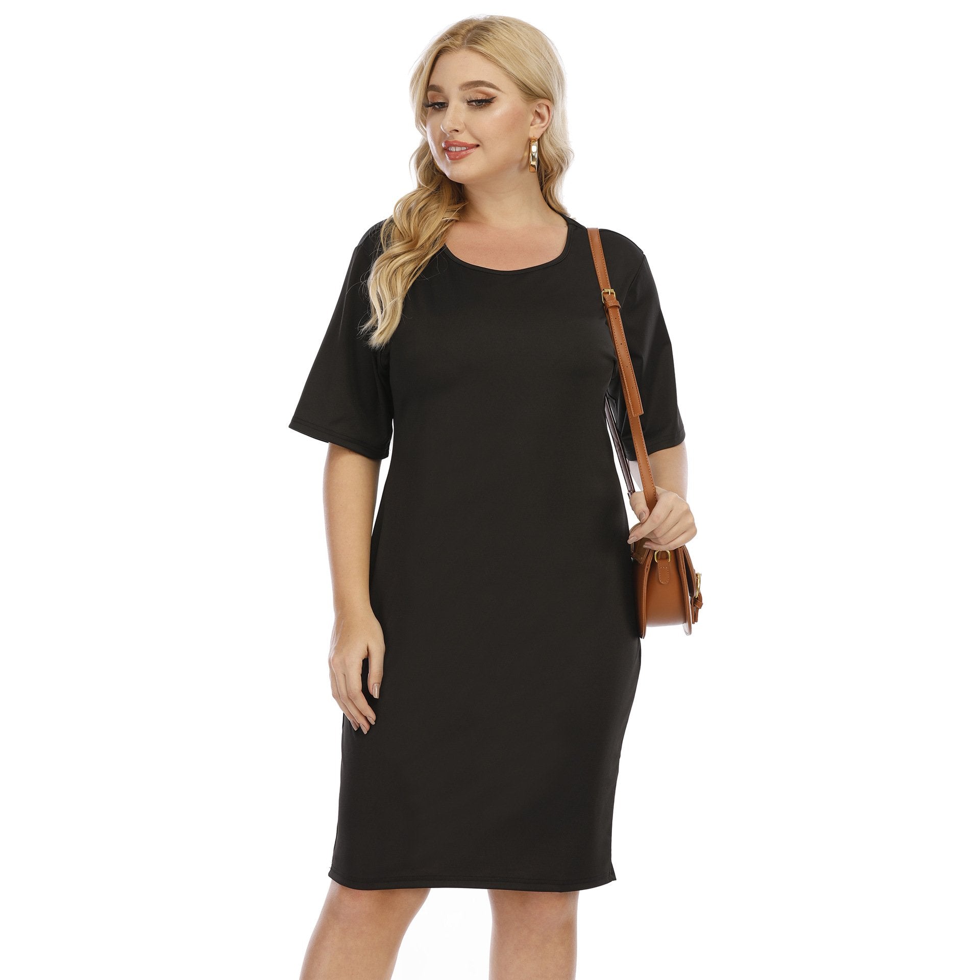 Bowknot Hollow Out Plus Sizes Dresses-STYLEGOING