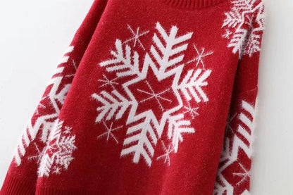 Christmas Snowflake High Neck Knitting Women Sweaters--Free Shipping at meselling99