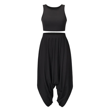Casual Summer Sleeveless T Shirts&harem Pants