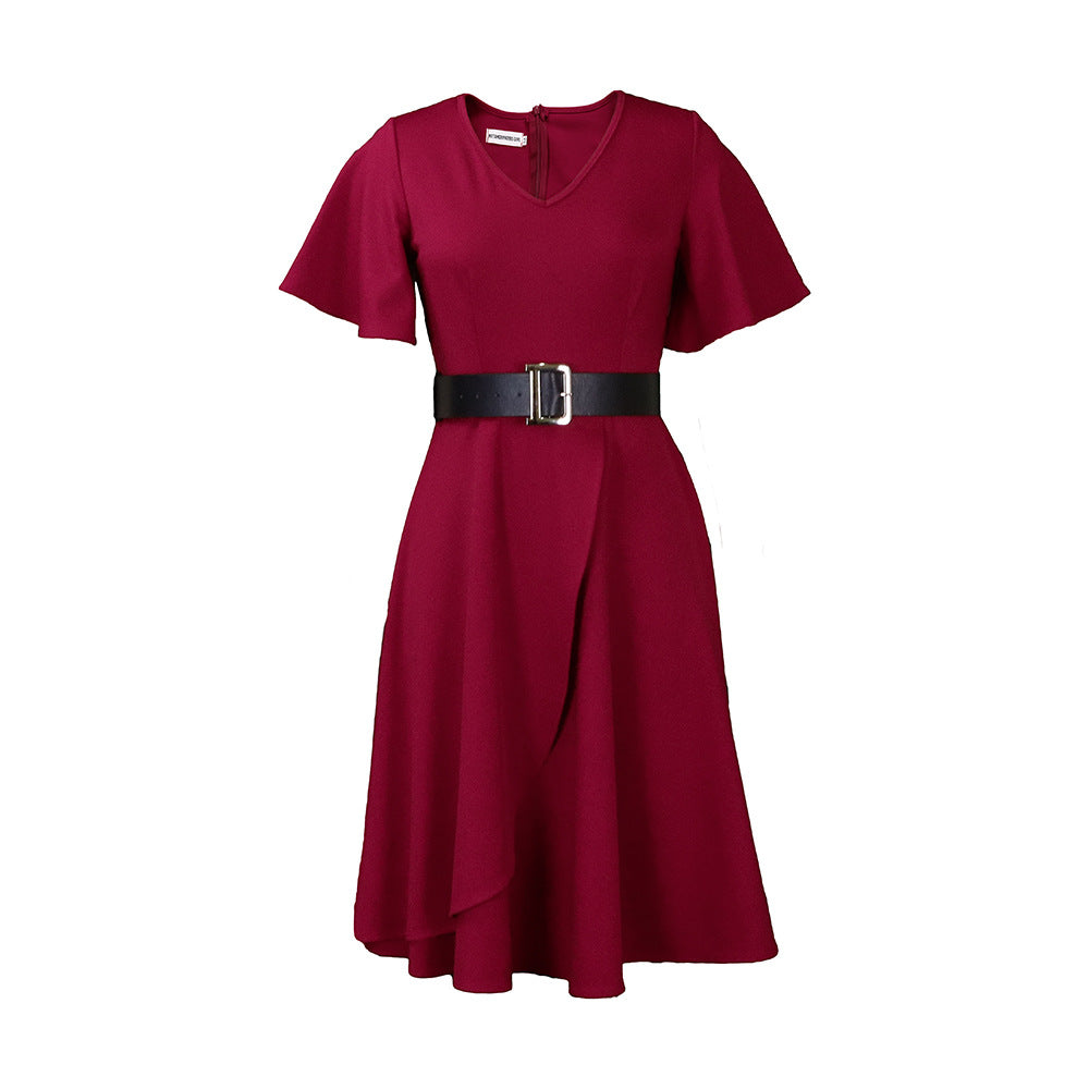 Women Plus Sizes Dresses with Belt