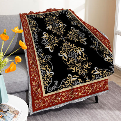 Vintage Boho Fleece Throw Blankets