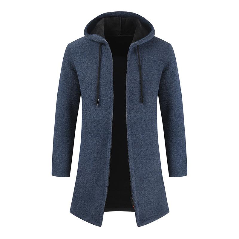 Fall Men Knitting Hoodies Cardigan Overcoat