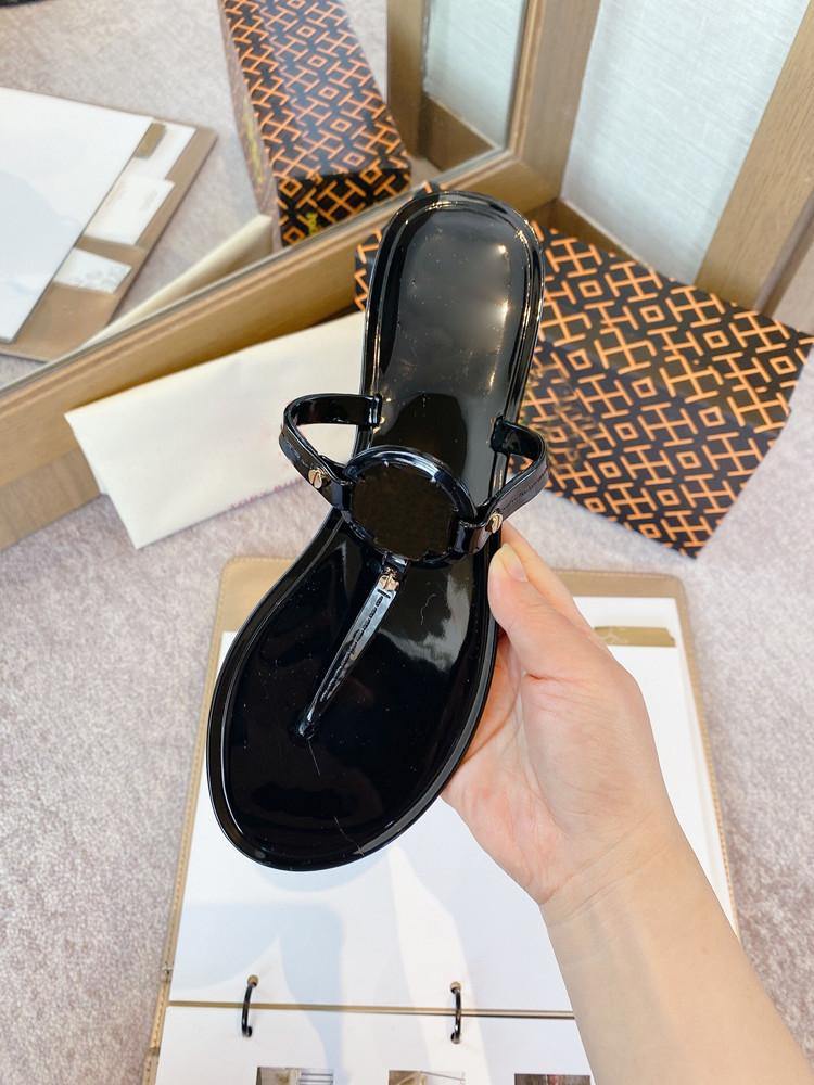 Women Beach Foot Clip Metal Button Flat Heel-STYLEGOING