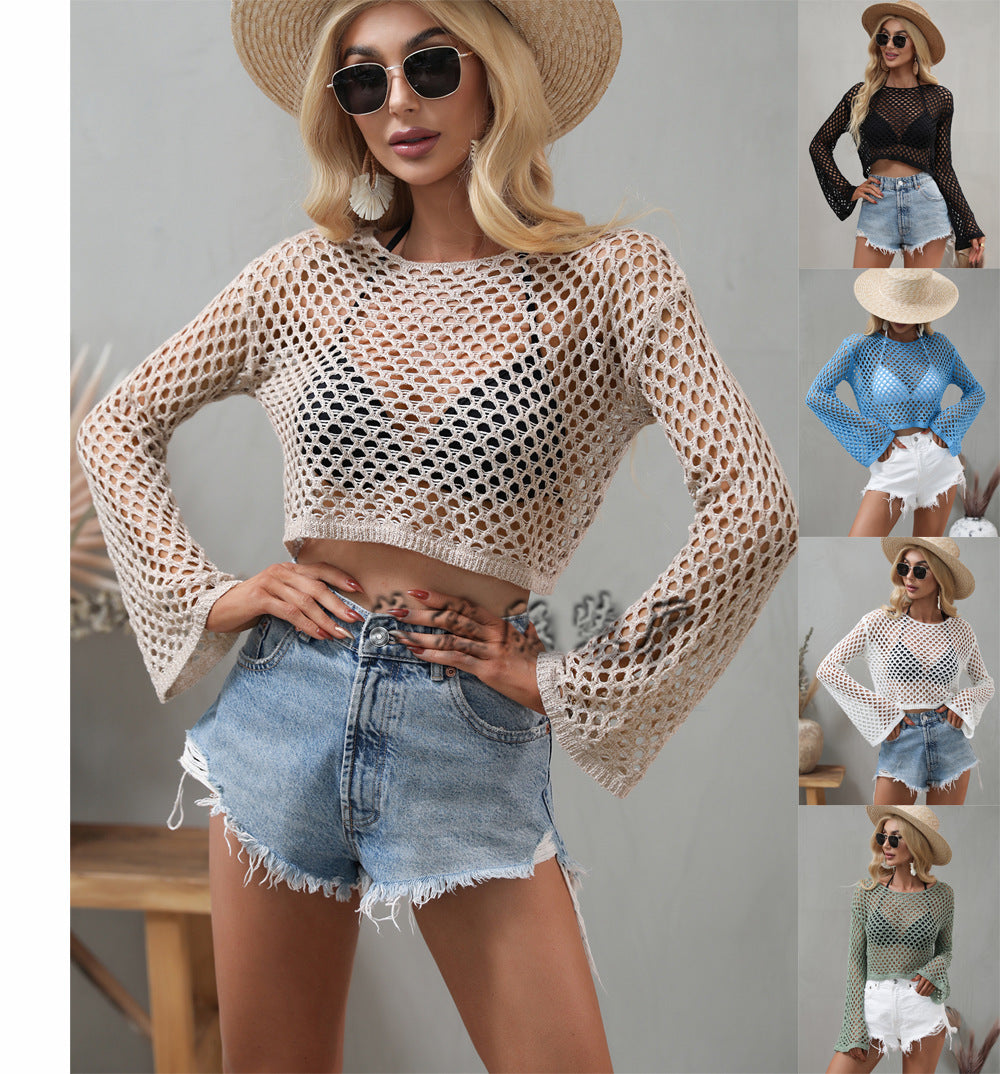 Sexy Knitting Hollow Out Knitting Sweaters