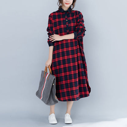 Vintage Plus Sizes Long Sleeves Shirts Dresses