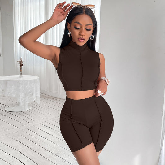 Sexy Two Pieces Short Sport Suits