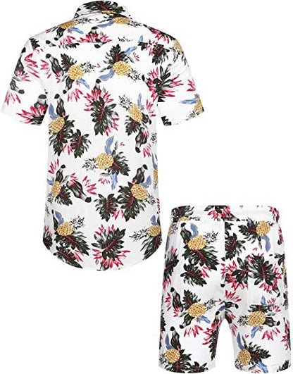 Leisure Summer Men's Short Sleeves Shirts and Shorts