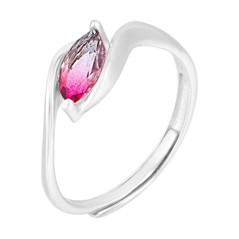 Fashion Colorful Sterling Silver Rings for Women