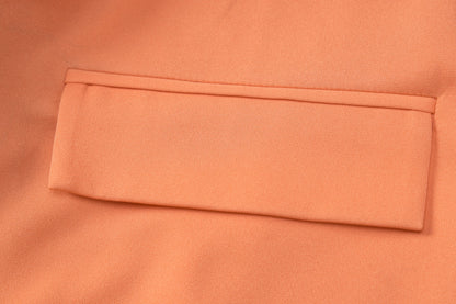 Classy Turnover Collar Blazer for Women