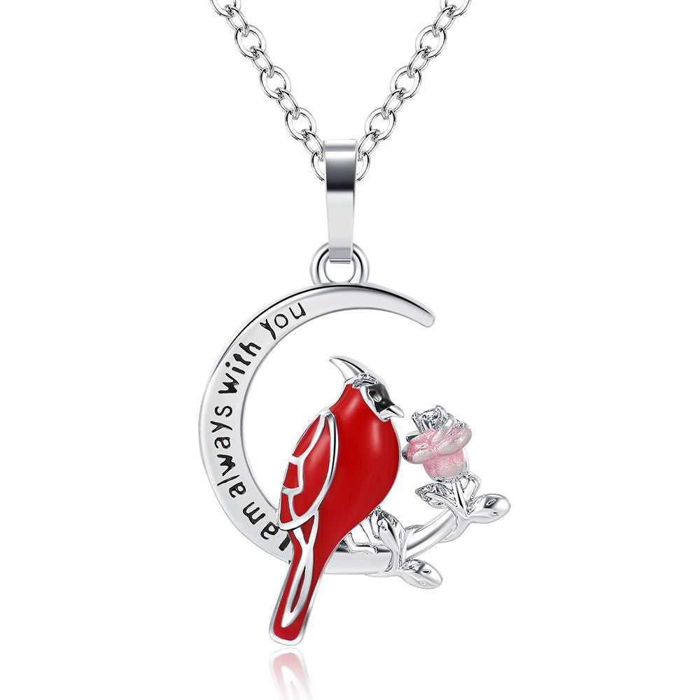 Lovely Red Birds Designed  Necklace for Women