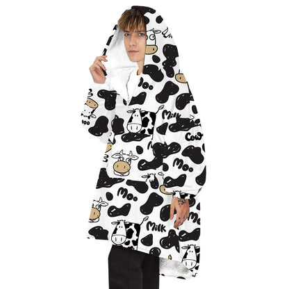 Soft Bee Print Lazy Wearable Watching TV Blanket