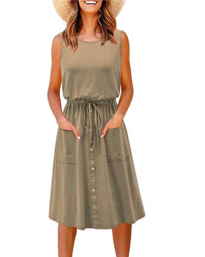 Casual Summer Sleeveless Vest Dresses