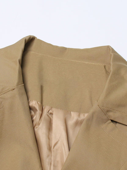Designed Ruffled Long Sleeves Women Wind Break Coats