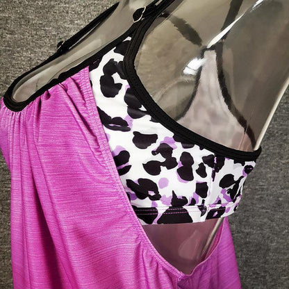 Fashion Conserved Crop Top Tankini Swimsuit-STYLEGOING