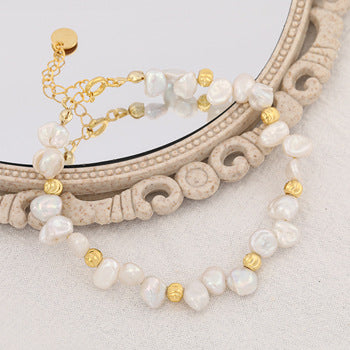Fashion Baroque Pearl Sterling Sliver Bracelets for Women
