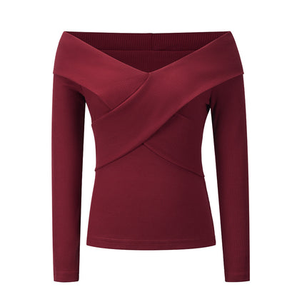 Sexy Off The Shoulder Knitting Women Tops