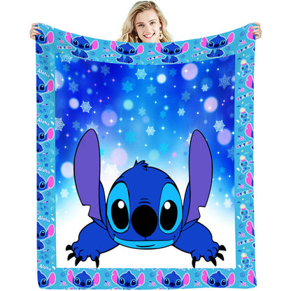 Cartoon Design Fleece Throw Blankets for Christmas
