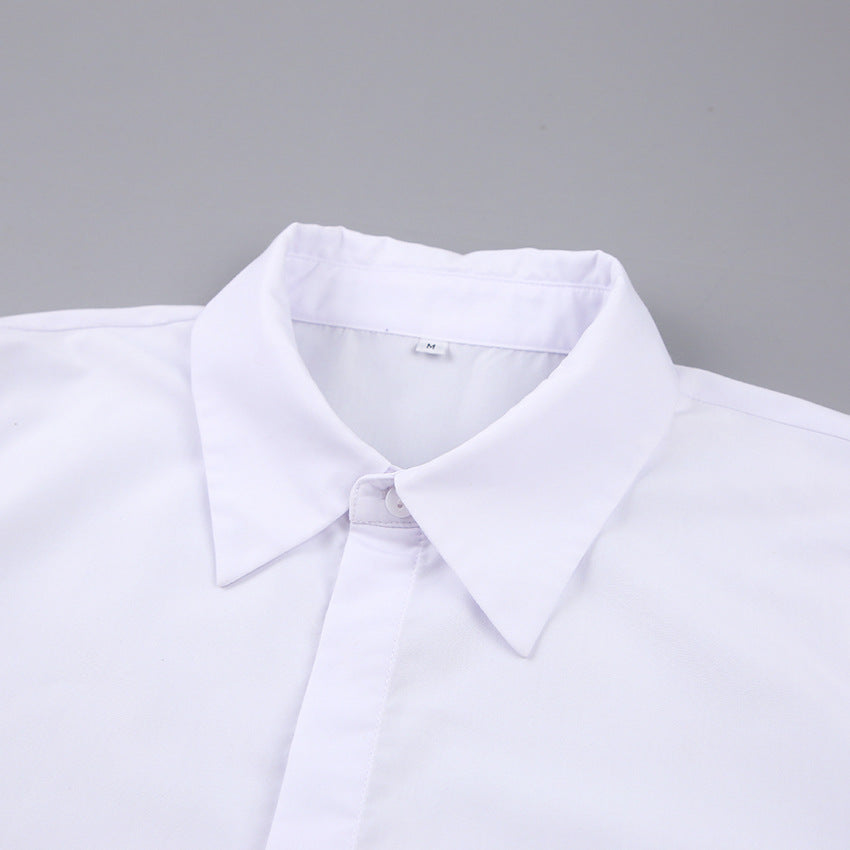 Fashion Women Long Sleeves Feather Design White Shirts