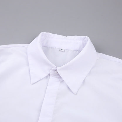 Fashion Women Long Sleeves Feather Design White Shirts