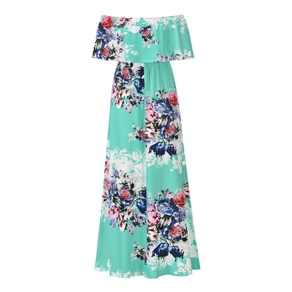 Sexy Strapless Women Boho Long Dresses