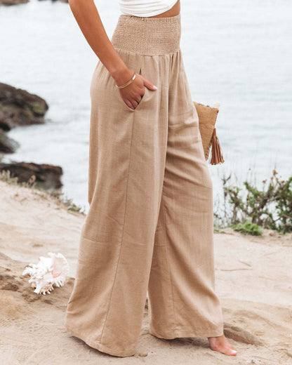 Casual Linen Summer Wide Legs Pants for Women