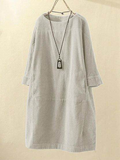 Women Casual Corduroy Fall Dresses