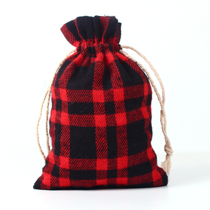 Red&Green Cotton Christmas Gift Bags 50pcs/Set