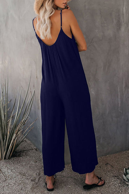 Leisure Summer Leopard Pocket Jumpsuits-STYLEGOING