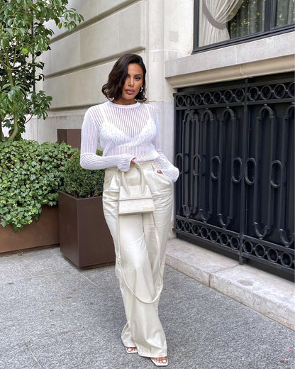 Sexy Breathable See Throught Knitted Tops