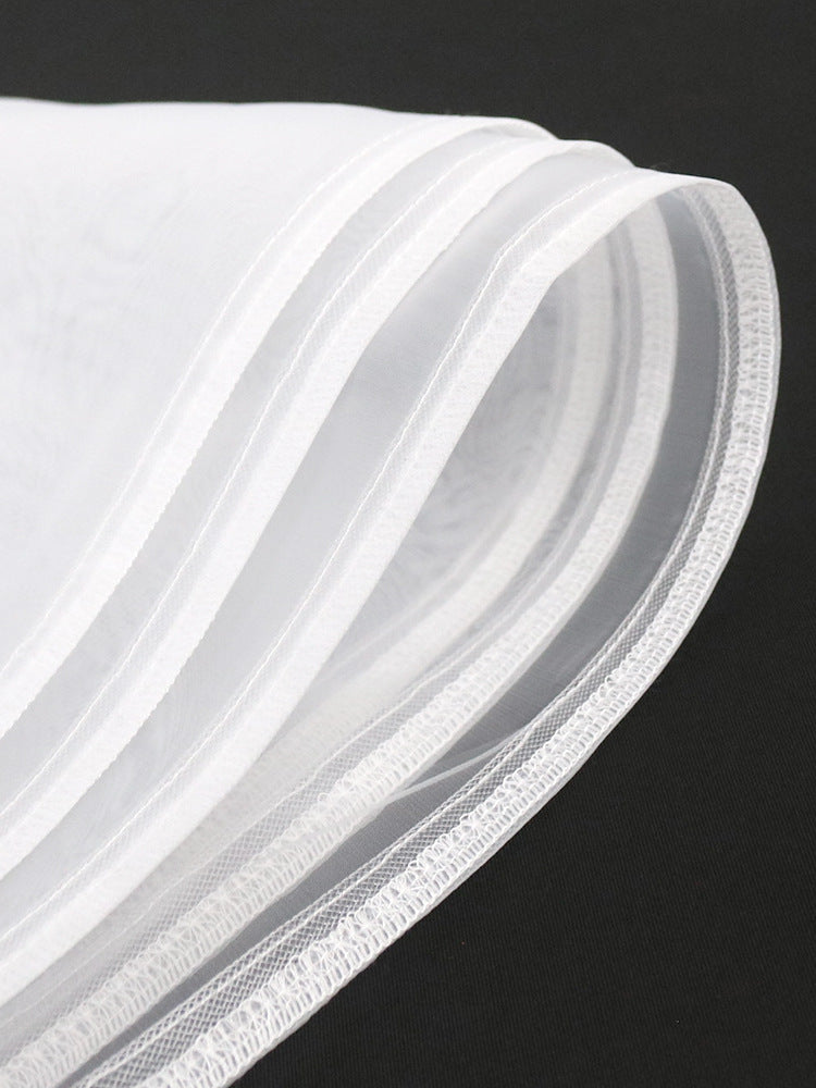 Sweety Tulle See Through Trumpet Sleeves Short White Plus Sizes Dresses