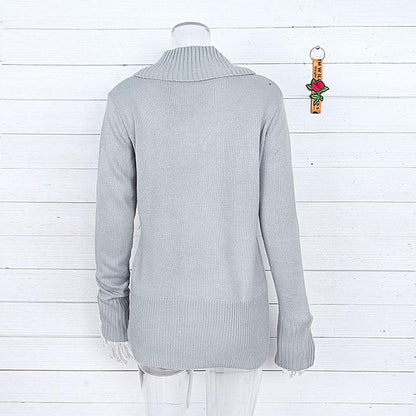 Fall/winter V Neck Tight Sweaters-STYLEGOING