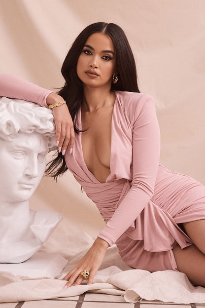 Sexy Ruffled Split Front Irregular Long Party Dresses