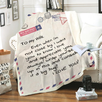 To Your Loved Envelope Style Sherpa Blanket--Free Shipping at meselling99