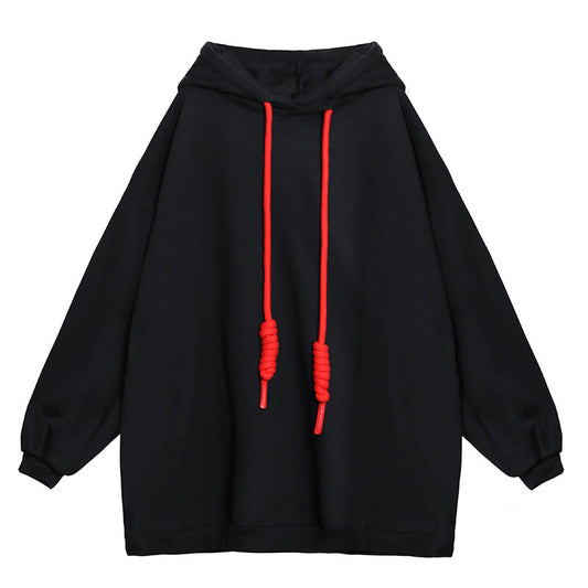Black Long Sleeves Winter Hoodies for Women