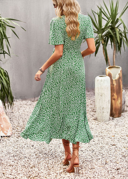Classy A Line Short Sleeves Long Dresses