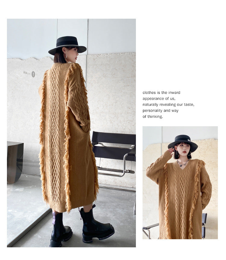Fashion Winter Knitting Long Dresses