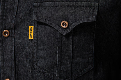 Casual Denim Long Sleeves Shirts for Men
