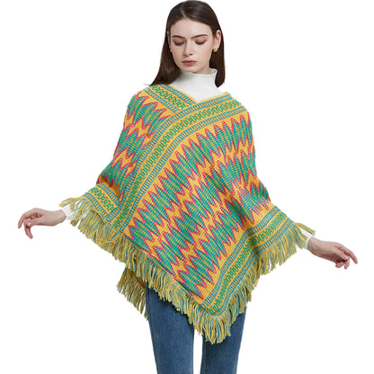 Winter Boho Shawl Capes for Women