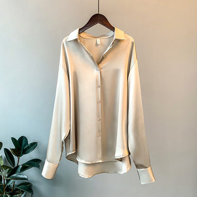 Fashion Satin Designed Long Sleeves Shirts