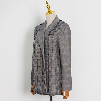 Vintage Handmade Pleat Fashion Blazers-STYLEGOING