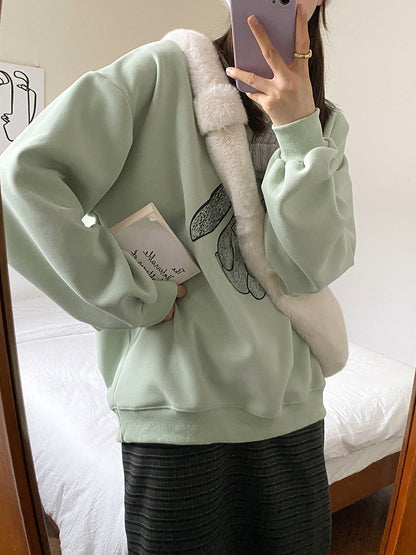 3D Animal Design Velvet Hoodies for Girls