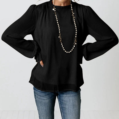 Casual Long Sleeves Women Chiffon Blouses
