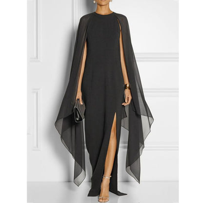 Fashion Chiffon Irregular Cape Dresses